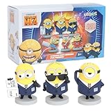 YOLOPARK Despicable Me 4 Toys,Collectible Minions Agent Assortment Set Decor Figures,3 Inch Minion Home Decorations for Desk and Shelf, Holiday Birthday Gifts for Ages 3 and Up