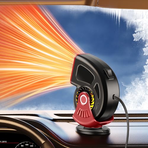 Dégivrage voiture hiver : chauffage portable 12V brancher allume-cigare