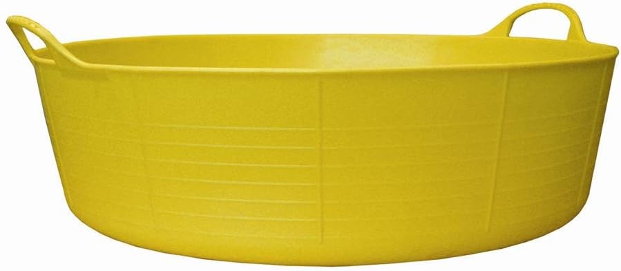 Gorilla 35 Litre Large Shallow 2 Hand LED Tub Hi-Vis, Yellow