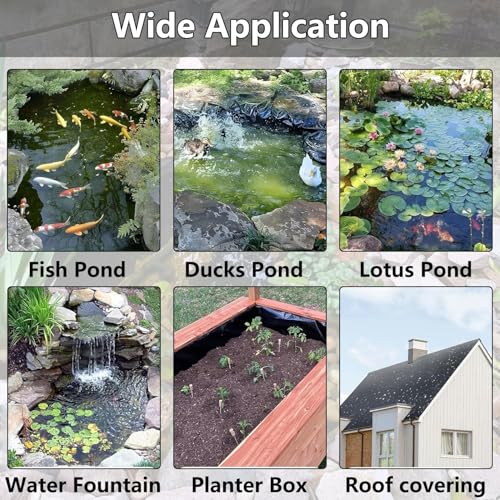 Rivestimento per stagni all'aperto a 5 strati, ideale per aiuole rialzate e paesaggi acquatici, resistente e impermeabile