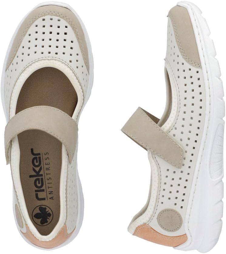 Rieker L32B5 Nikita Slip-On Women's Shoes - Lightweight Mary Janes with Adjustable Strap and Premium Cushioning Footbed - Comfort and Support for All-Day Wear