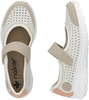 Rieker L32B5 Nikita Slip-On Women's Shoes - Lightweight Mary Janes with Adjustable Strap and Premium Cushioning Footbed - Comfort and Support for All-Day Wear