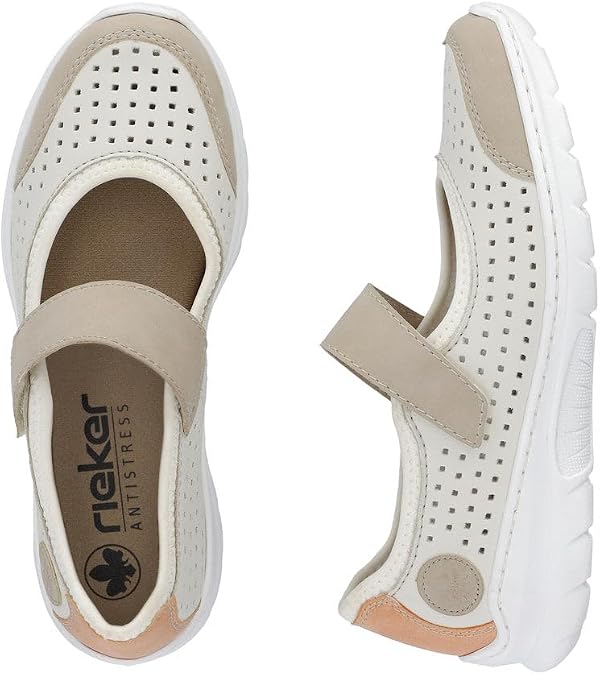 Rieker L32B5 Nikita Slip-On Women's Shoes - Lightweight Mary Janes with Adjustable Strap and Premium Cushioning Footbed - Comfort and Support for All-Day Wear