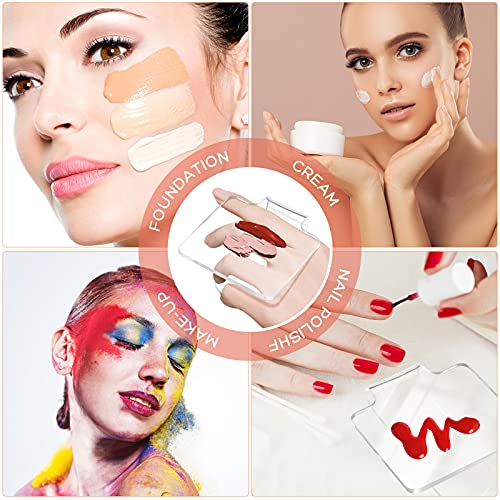 Minkissy GPW4417W71420H 3Pcs Makeup Hand Palette Acrylic Nail Art Manicure Palette Makeup Palette Spatula thumb #6