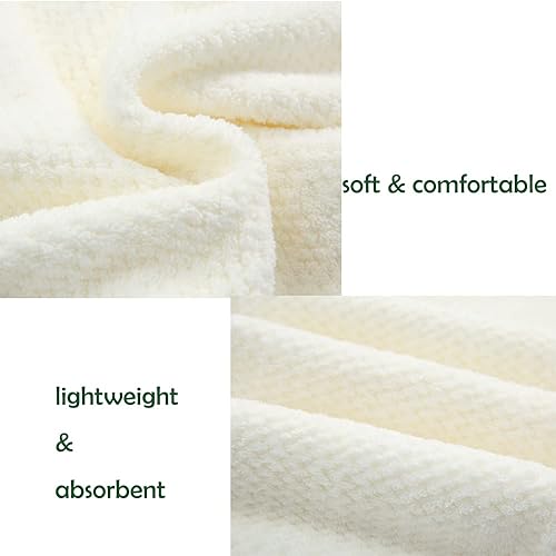 Vista 11 de Paquete de 2 toallas de microfibra absorbente para el cabello, toalla de secado de cabello antiencrespamiento con botón para secar el cabello Gris