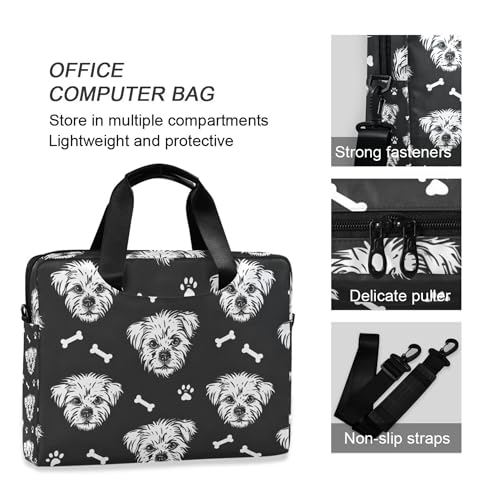 Funda para portátil con estampado de patas y huesos 13-15.6" miniatura 5