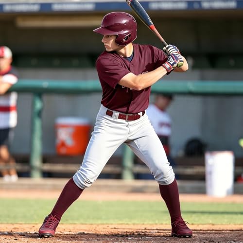 Image of JASGOOD 2 Pack Baseball Socks and Belt Combo Set Softball Socks and Belts Elastic Waist Belt for Youth and Adult Boys