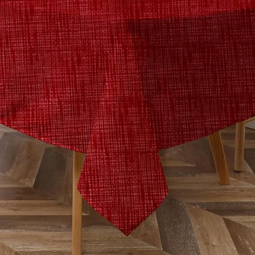 Majestic Giftware PU Faux Leather Rectangle Tablecloth | (TCE123-54220) Lacquer Waterproof & Spill Proof Dining Table Cover | Decorative Washable Tablecloth for Home, Kitchen, Party (54X220)