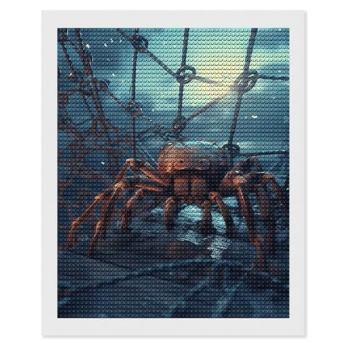 Broderie diamant araignée 5D kit complet sans pli toile soie adultes débutants