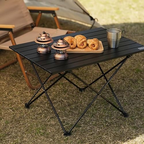 HAEGS Full Alüminyum Katlanır Kamp Masası, Piknik, BBQ, Balıkçılık, Doğa Aktiviteleri, Plaj için Kolay Taşınabilir Kompakt Outdoor Ultra Hafif Kamp Masası Büyük Boy - Gümüş - Görsel 2
