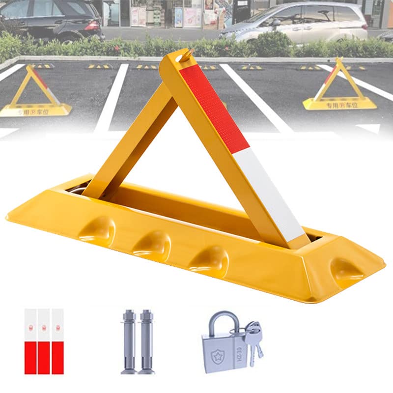 Bornes de sécurité de parking robustes en acier haute résistance avec verrou pliable de 60 cm