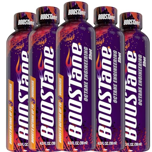 BOOSTane Shot Octane Booster, 4 FL OZ Bottles, Performance Fuel Additive, 5 Pack, Made in US