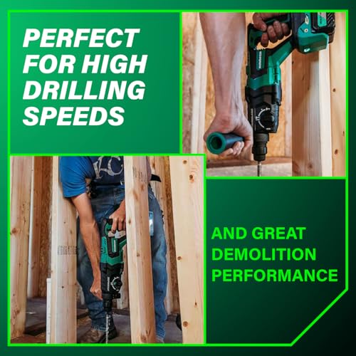 Metabo HPT 36V MultiVolt™ Brushless SDS Plus 1-1/8" D-Handle Rotary Hammer, Cordless Rotary Hammer Tool Body Only, High Impact Energy 2.3 ft-lbs, Ergonomic Design, Tool Body Only, DH3628DDQ4 thumbnail 4