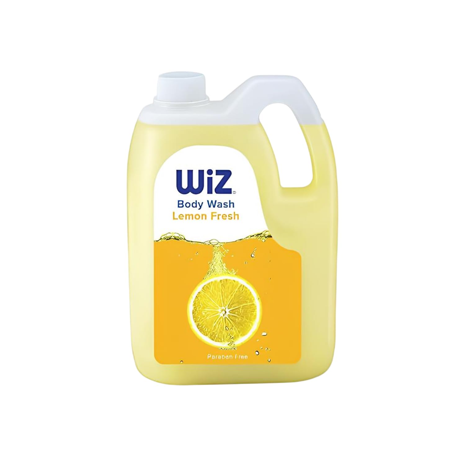 Wiz Lemon Fresh Body Wash 5L Refill Can | Paraben Free Shower Gel | Citrus Fragrance | Family Pack Liquid Body Cleanser for Men & Women