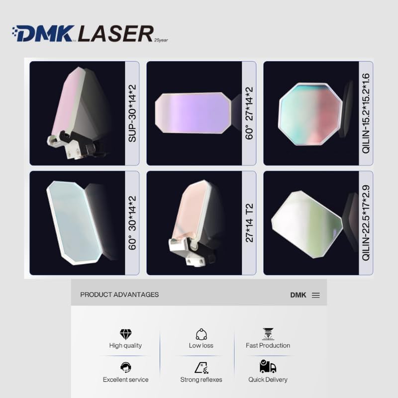 CHAOQIANG WEIYE Laser Reflector Mirror Laser Reflective Lens with Holder 30 * 14 * 2mm/20 * 15.2 * 1.6mm for SUP20S/21T/23T/21C/22C Laser Welding/Cleaning Head (for SUP20S T C)