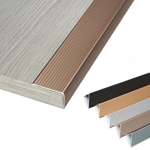 Nez de marche en aluminium Purple Gold 5x50cm pour protection de bord de carrelage et bois