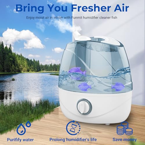 image for Funmit 6 Pack Universal Humidifier Cleaner Fish Compatible with Almost