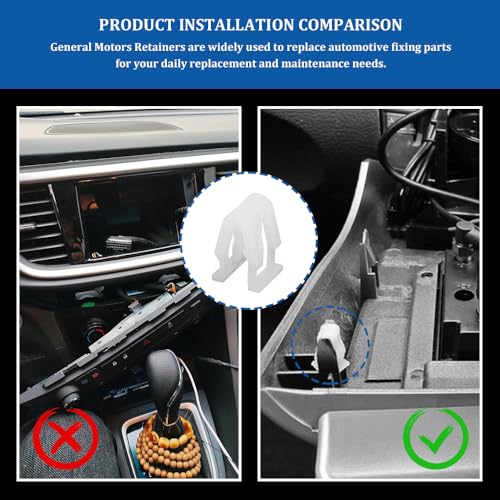 RGOAANC 20PCS Automotive Clips Plastic Fasteners, Car Dashboard Trim Clips, Door Panel Retainer Clips, Dash Retainer Clips Replacement, Car Parts Trim Panel & Dash Console Clips Universal for Vehicles - Thumbnail 5