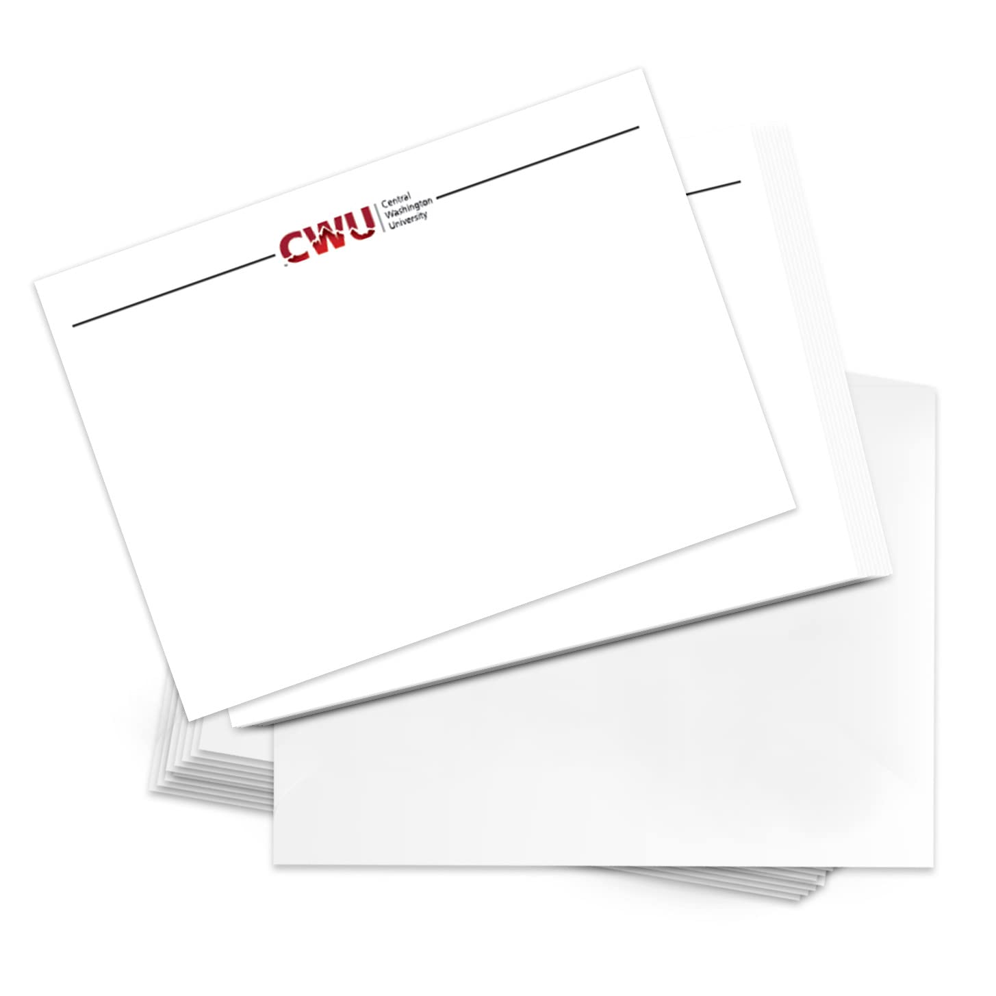 Desert Cactus Central Washington University 10 Pack Notecards Stationery Cardstock Wildcats CWU Wellington Includes Envelopes Memo Party Thank You (