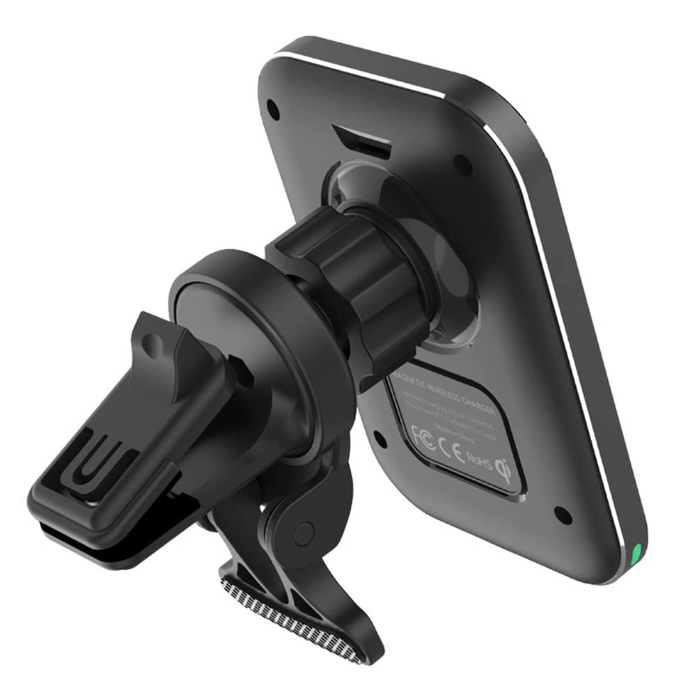 Supporto Universale Per Telefono In Auto A Clip Per Bocchetta D'Aria – Girevole 360°, Materiale ABS, 112x102 Mm, Nero