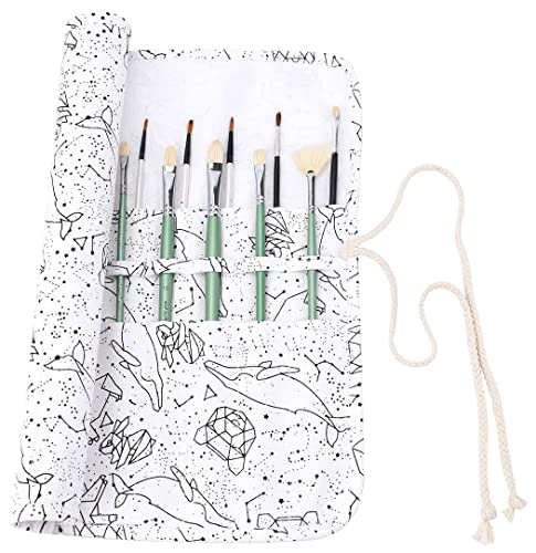 Amoyie Trousse pour Pinceaux de Peinture, Sacs Organiseurs en Tissu, Porte-brosses Pochettes Rouleaux, 22 poches – vue 3