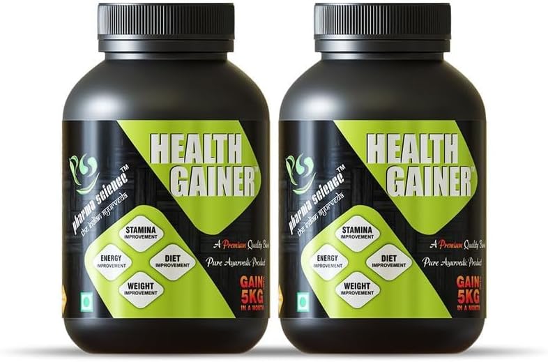 Pharma Science Ayurvedic Weight Gainer Supplement Powder for Men & Women - Increase Stamina, Muscle Mass Bulk & Overall Wellness | Natural Protein & Carbs | Health Gainer | High Calories - 200gm Pack 2
