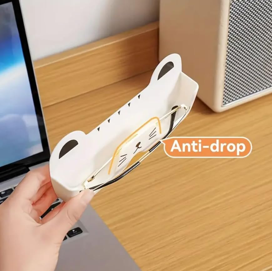 1PC Cute Cat-Shaped Sunglass Holder No-Drill Wall-Mounted Eyewear Rack Space-Saving For Entryway, Bedroom, Office