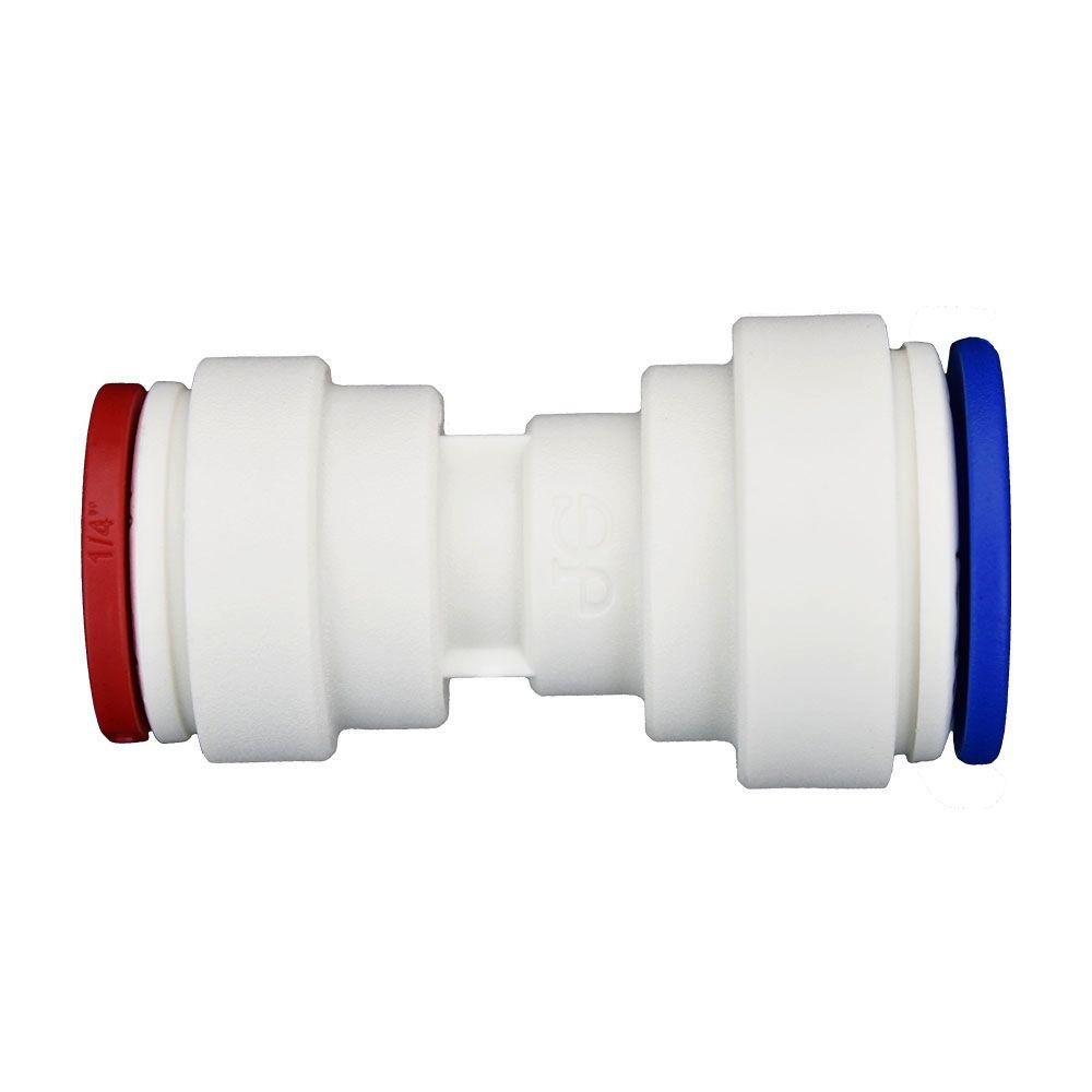 Unión reductora de polipropileno de 5/16" x 1/4" en pack de 10 unidades para tubos