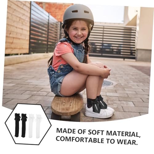 4pairs Girls High Socks Boys and Girls Lace Socks White Ruffle over Calf Decorative3