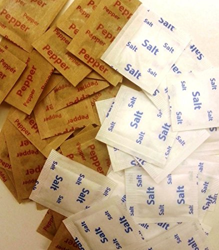 500 Salt + 500 Pepper Individual Salt & Pepper Sachets