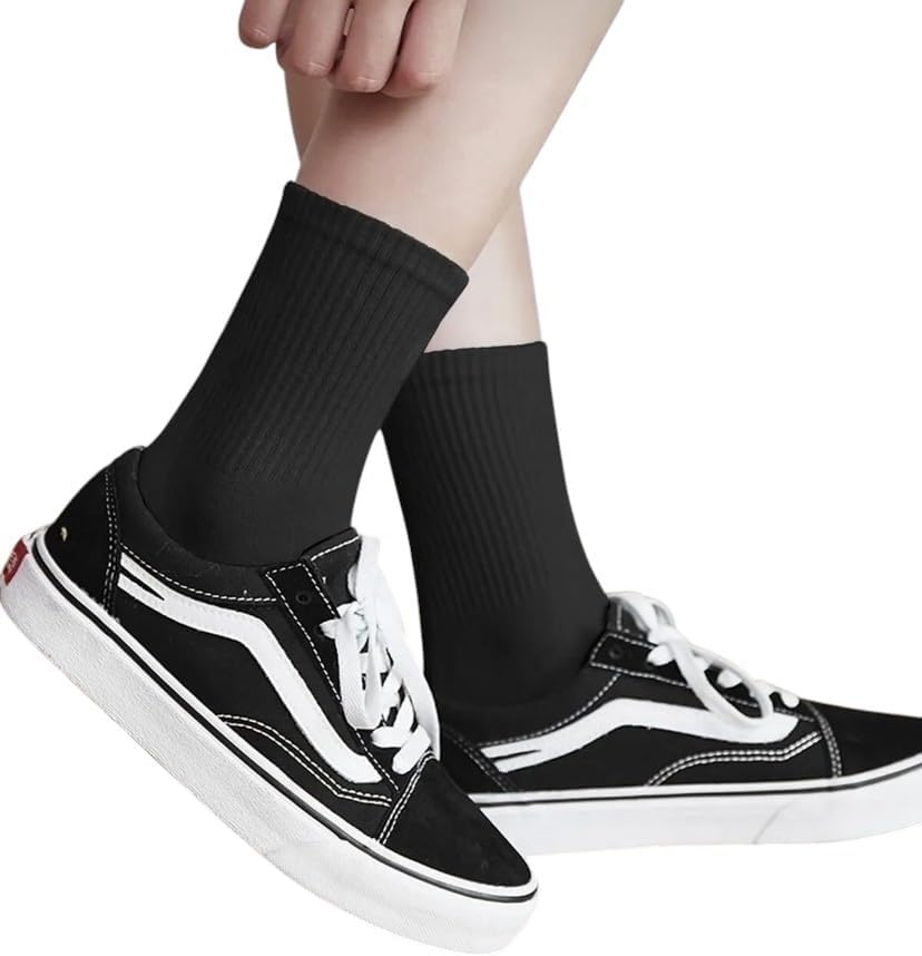 6'lı Ekonomik Paket Unısex Siyah Tenis Çorap Tek Beden - Görsel 2