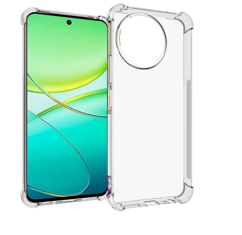 Image of Back Cover Shockproof Silicone Protective Back Case for vivo V30e -Transparent