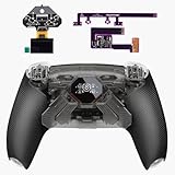 Compatible avec ps5 Station de Charge Officielle, ainsi qu’avec eXtremeRate Face Clicky Kit, DTF LED KIT, eXhall Digital Calibrable Hall Effect Thumbstick Kit, et avec les coques, boutons et joysticks de remplacement pour ps5 manette. Remarque : manette et pièces supplémentaires non incluses.