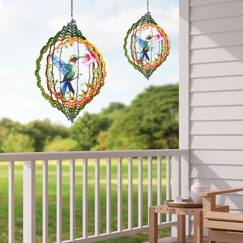 Waclstday 3D001 Metal Wind Spinners Hummingbird Gifts thumb #6