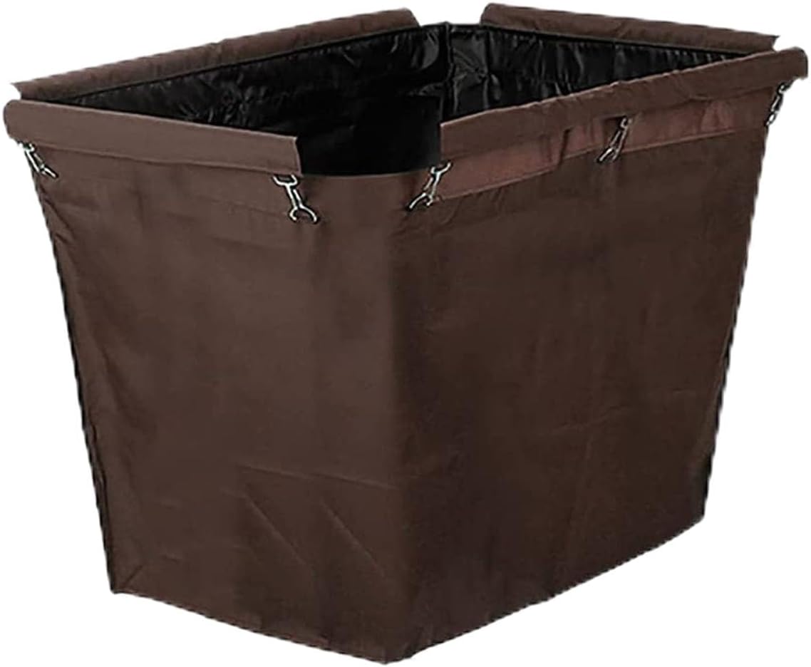 Laundry basket liner, Laundry cart liner bag,1/2PCS Cart Replacement Bag -Oxford Cloth Storage Bags For 350-400L Commercial Basket Trolley, 90×65× 80cm Baskets(Brown,1PCS)