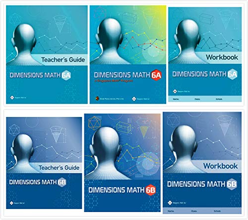 Dimensions Math Grade 6 Set (6 Books) - Textbooks 6A and 6B, Workbooks ...