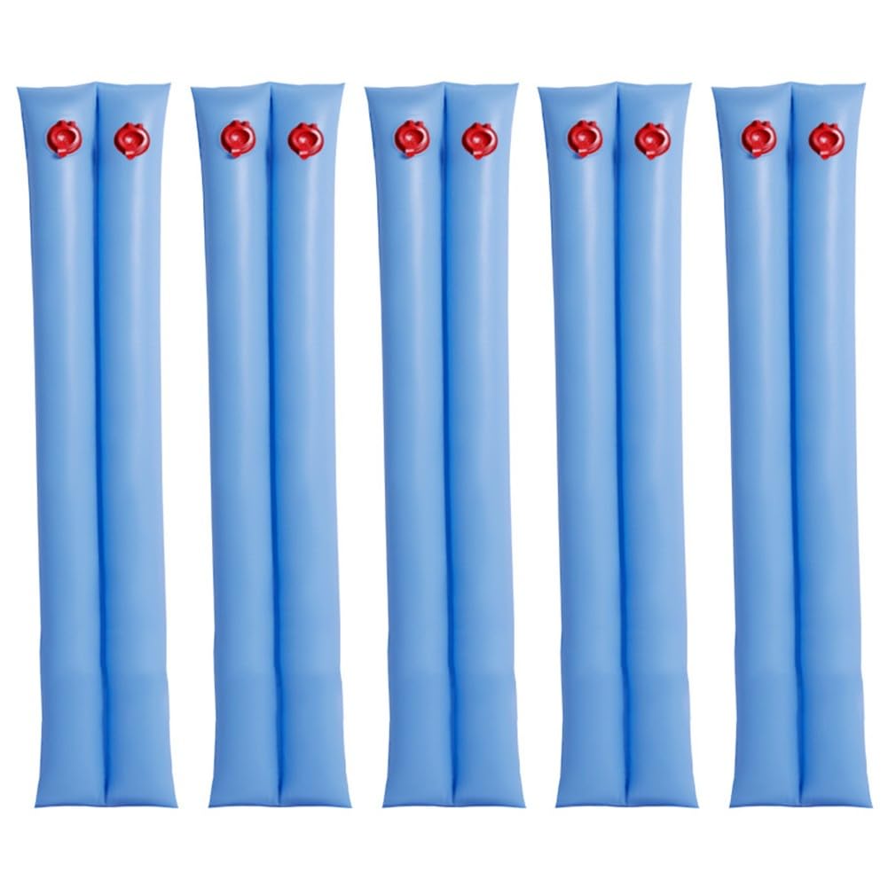 Paquete de 10 cubiertas de piscina de 8 pies para bolsas de agua para tubos de invierno de PVC resistente, diseño a prueba de fugas, mangueras de jardín, tipos de piscina