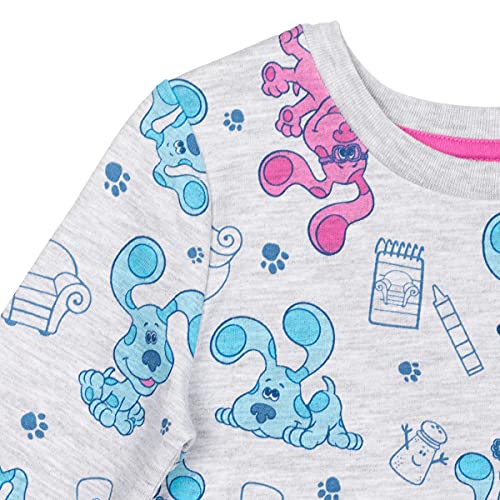 Nickelodeon Blue's Clues Big Girls French Terry Pullover Sweatshirt Light Gray 7-8 #TOP4