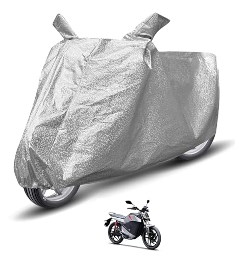 Image of Auto Hub Waterproof Bike Cover Compatible with Ola Roadster Dustproof, UV Protection Two Wheeler Bike Ola Roadster Cover - Metallic Silver