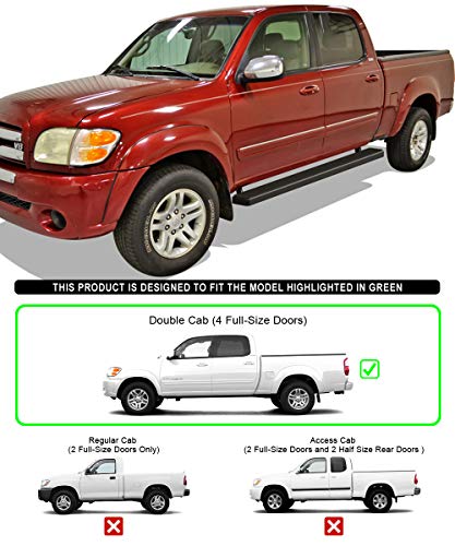Estribos negros de acero inoxidable 6in para Toyota Tundra miniatura 2