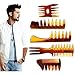Styling Hair Comb Set Salon Barber Hairstylist Texture Comb 5 Pack Professional Hair Brush Retro Hairdressing Hair Care Style Accessory Double-sided for Men Boy Gentleman