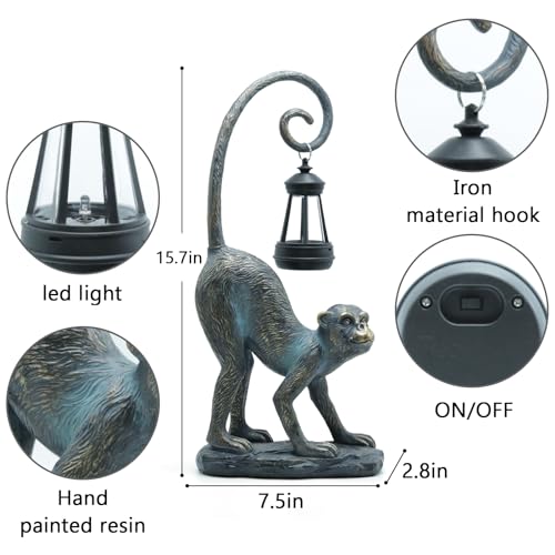 Resin-Monkey-Statue-with-Solar-Light-Whimsical-Garden-Decor-Good-Luck-Gifts-for-WomenOutdoor-Statues-Yard-Decor-for-PatioPorchHome-Unique-Housewarming-Gifts