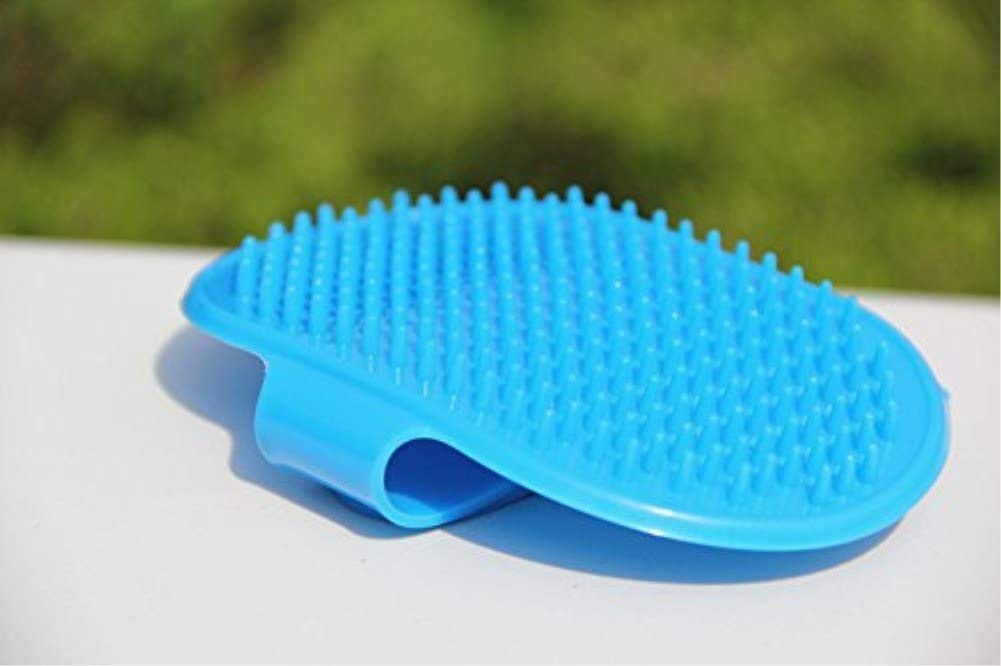 YHW Tijeras de Aseo para Perros, Cepillo de baño para Mascotas Cepillo de Aseo para Perros Gato Cepillo de Silicona de Doble Cara para peinar Lavado para Perros y Gatos con Pelo Corto o Largo