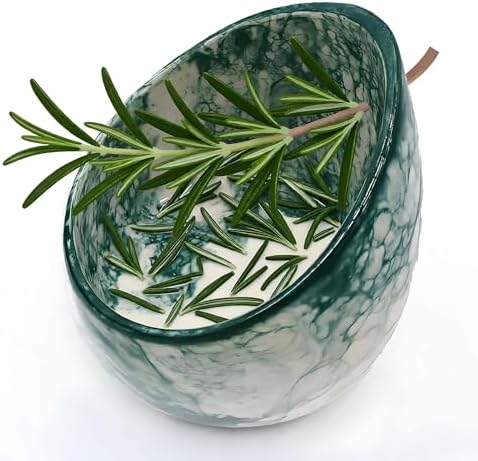 Pottery Herb Stripper Bowl Handmade Green Glazed Ceramic Kitchen ...