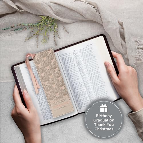 Image of Christian Art Gifts Faux Leather Bookmark: Mercies are New Every Morning