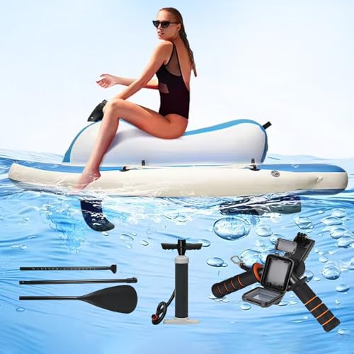 pealiritansemen Bateau Électrique Gonflable 3 en 1 – Kayak/Scooter des Mers/Propulseur De Plongée, PVC Drop-Stitch, Capacité De 200 kg, Idéal pour Les Aventures en...