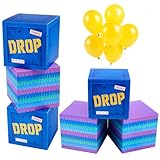 LaRandom 6 Pcs Video Game Llama Drop Boxes with 6 Balloons 7.5 Inch Video Game Party Supplies Birthday Decorations Large Cardboard Gift Box for Gamer Military Battle Graduation Party Favors Decor