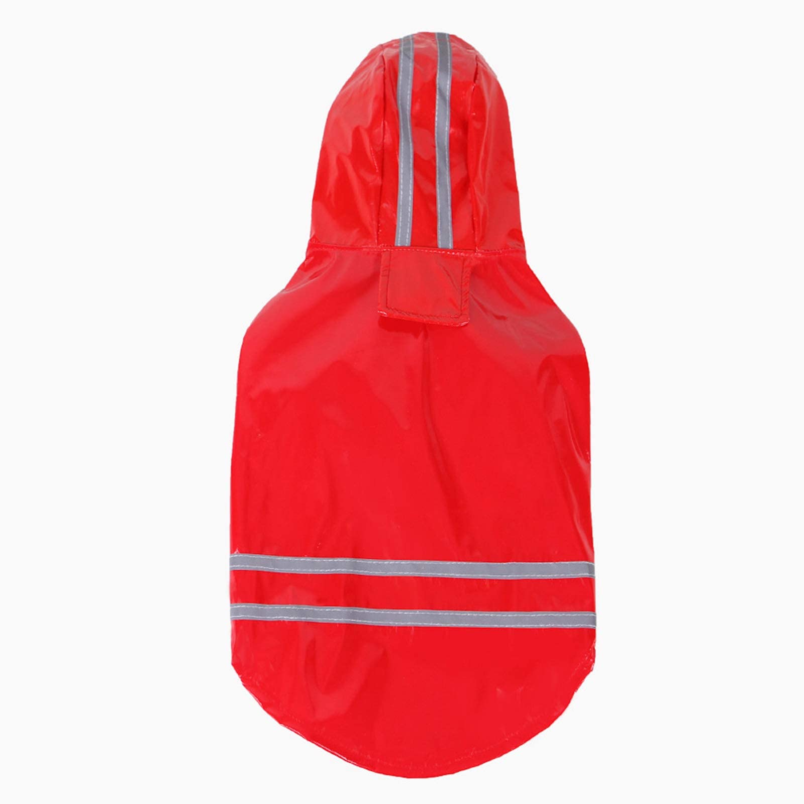 CJCSM Impermeabile per Cani, Cappotto per Cani da Compagnia Alto Impermeabile e Traspirante con Cappuccio, Impermeabile Leggero con Catarifrangenti Cani di Piccola e Media Taglia (Blu,) (Red M)