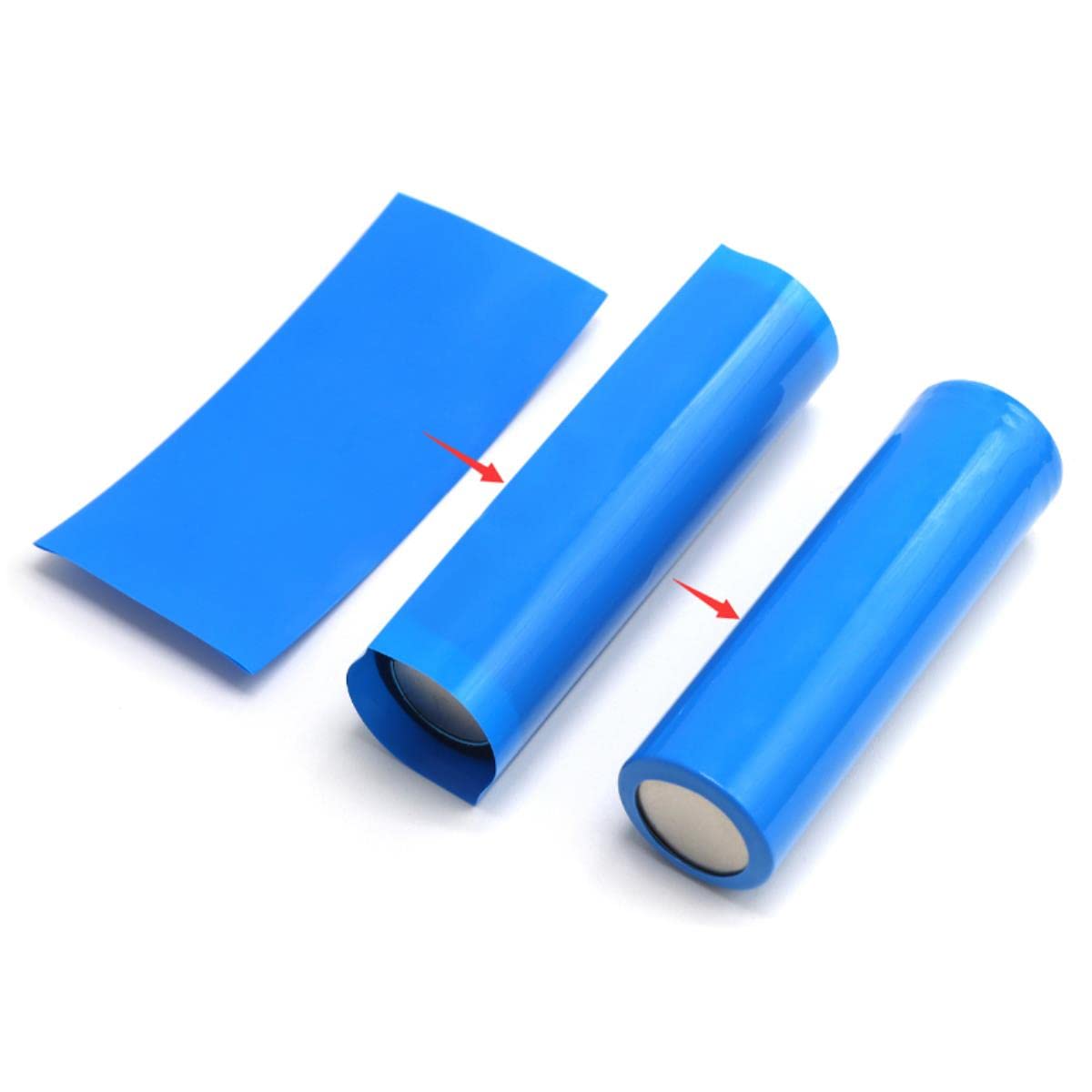 Rurki termokurczliwe z PVC, Rurka termokurczliwa z PVC na akumulator 21700, wielokolorowe opakowanie 20-500 sztuk(Silver Grey,250Pcs)