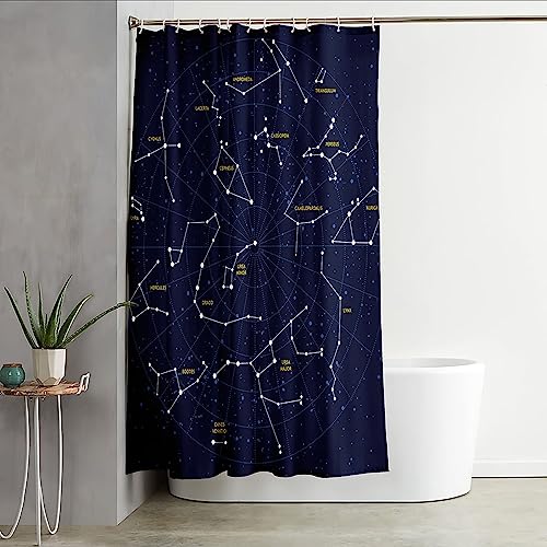 Rideau de douche bleu foncé imperméable 300x200cm KnSam